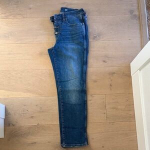 J. Crew Women's Dark Blue Straight Leg Jeans button fly size 29